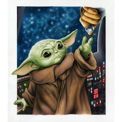 Yoda - 11CT Stamped Cross Stitch 40*45CM