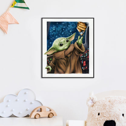 Yoda - 11CT Stamped Cross Stitch 40*45CM