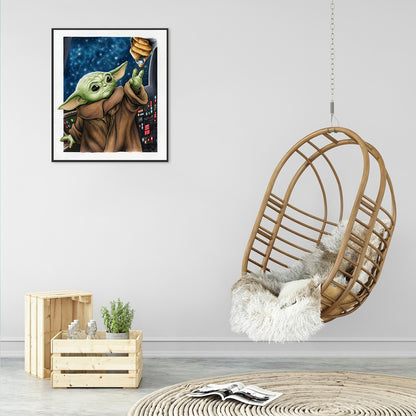 Yoda - 11CT Stamped Cross Stitch 40*45CM