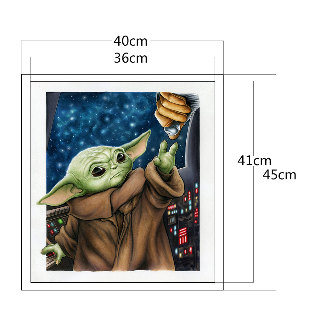 Yoda - 11CT Stamped Cross Stitch 40*45CM
