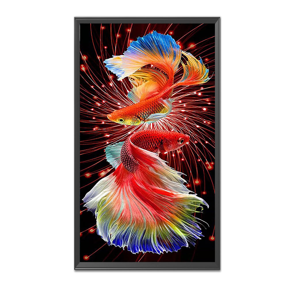 Pair Of Koi - 11CT Counted Cross Stitch 40*75CM