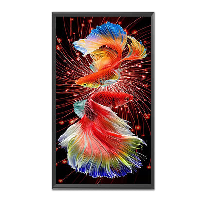 Pair Of Koi - 11CT Counted Cross Stitch 40*75CM