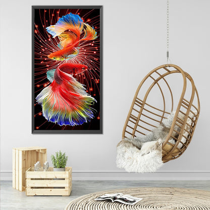 Pair Of Koi - 11CT Counted Cross Stitch 40*75CM