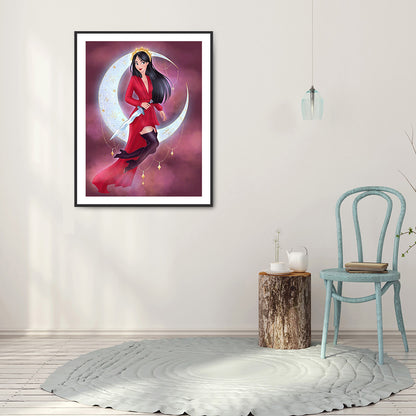 Moon Disney Princess - Full Square Drill Diamond Painting 30*40CM