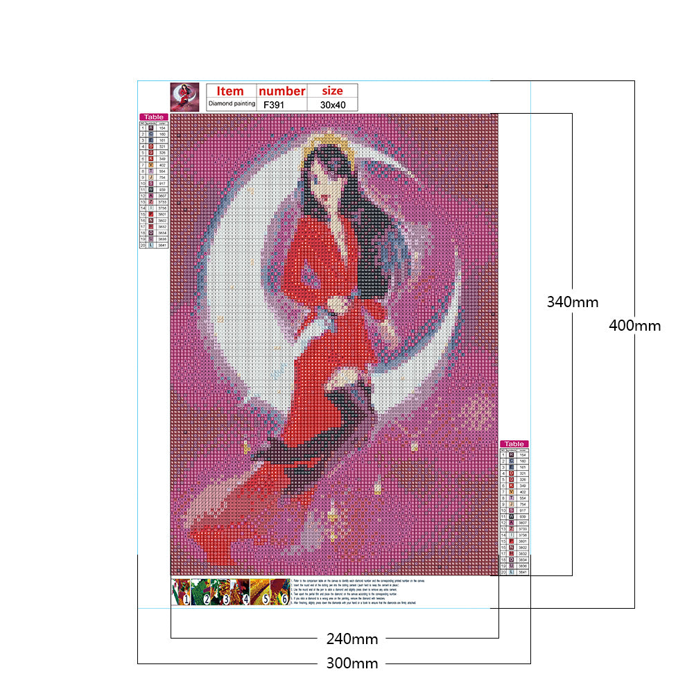 Moon Disney Princess - Full Square Drill Diamond Painting 30*40CM
