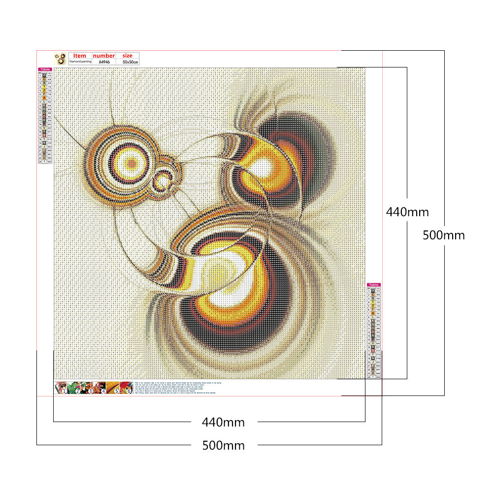 Abstract Pattern - Full Round Drill Diamond Painting 50*50CM