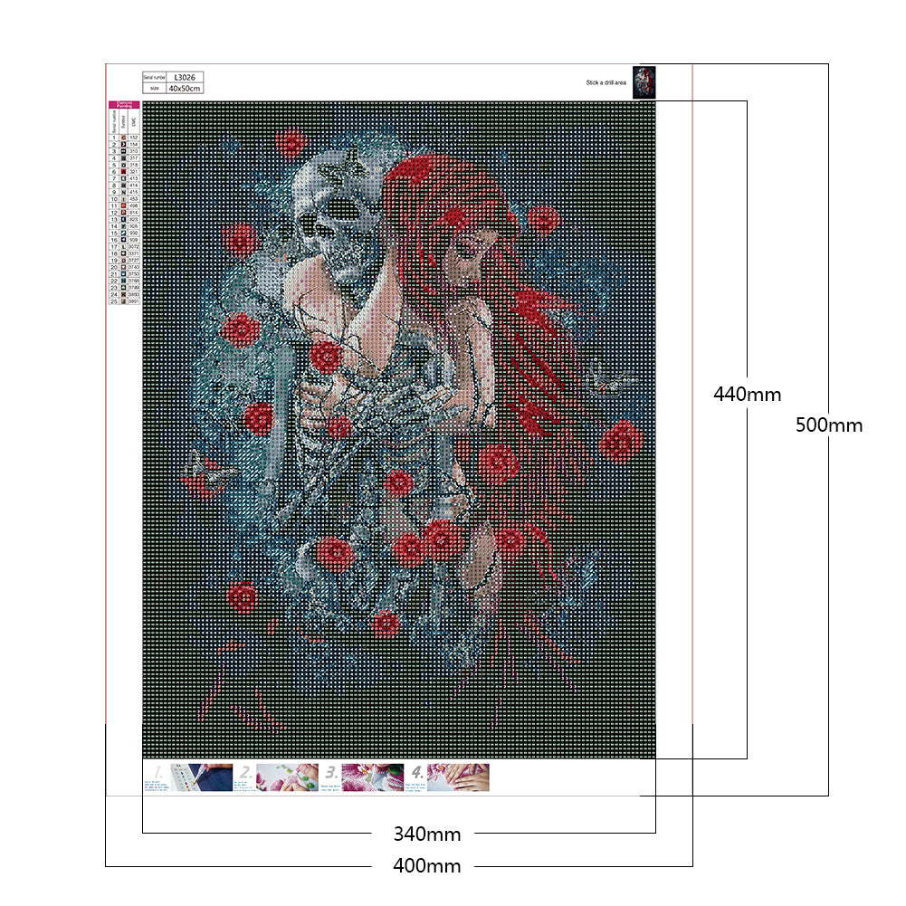 Skeleton - Full Round Drill Diamond Painting 40*50CM