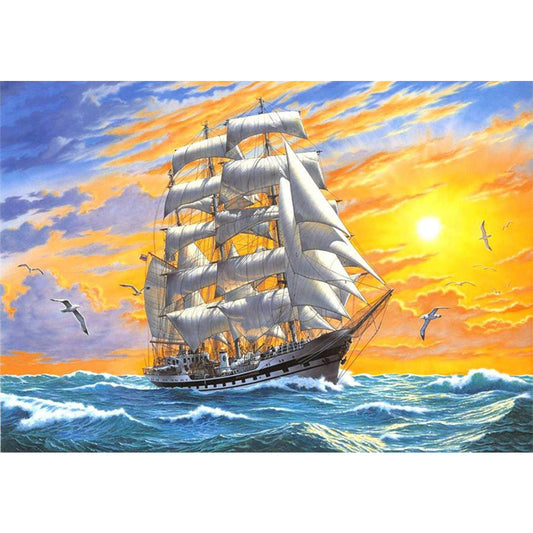 Smooth Sailing - 11CT Stamped Cross Stitch 50*40CM