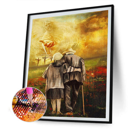 Elderly Couple - Full Round Drill Diamond Painting 30*40CM