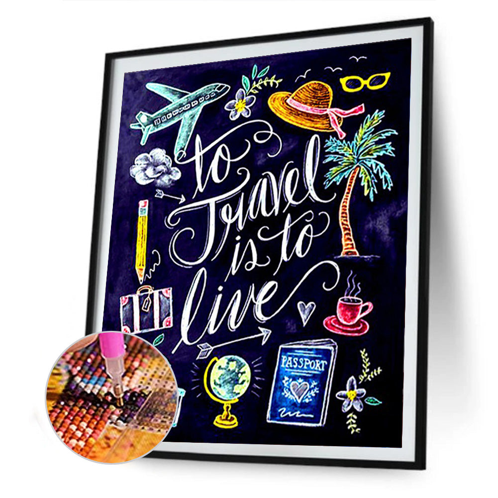 Blackboard Calligraphy - Full Round Drill Diamond Painting 40*50CM