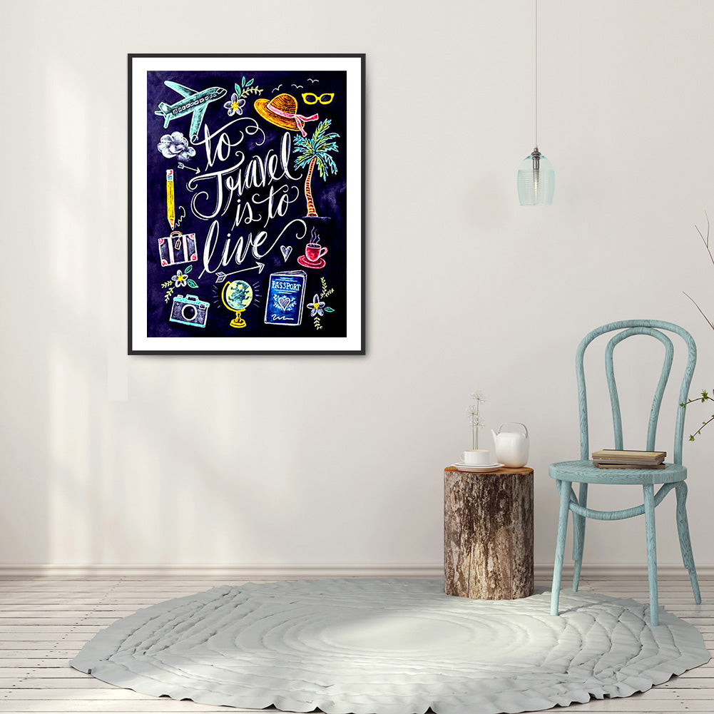 Blackboard Calligraphy - Full Round Drill Diamond Painting 40*50CM