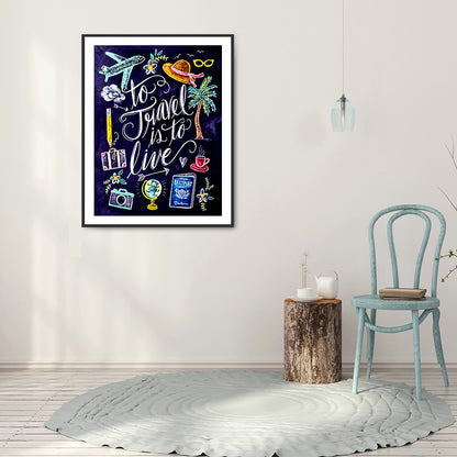 Blackboard Calligraphy - Full Round Drill Diamond Painting 40*50CM