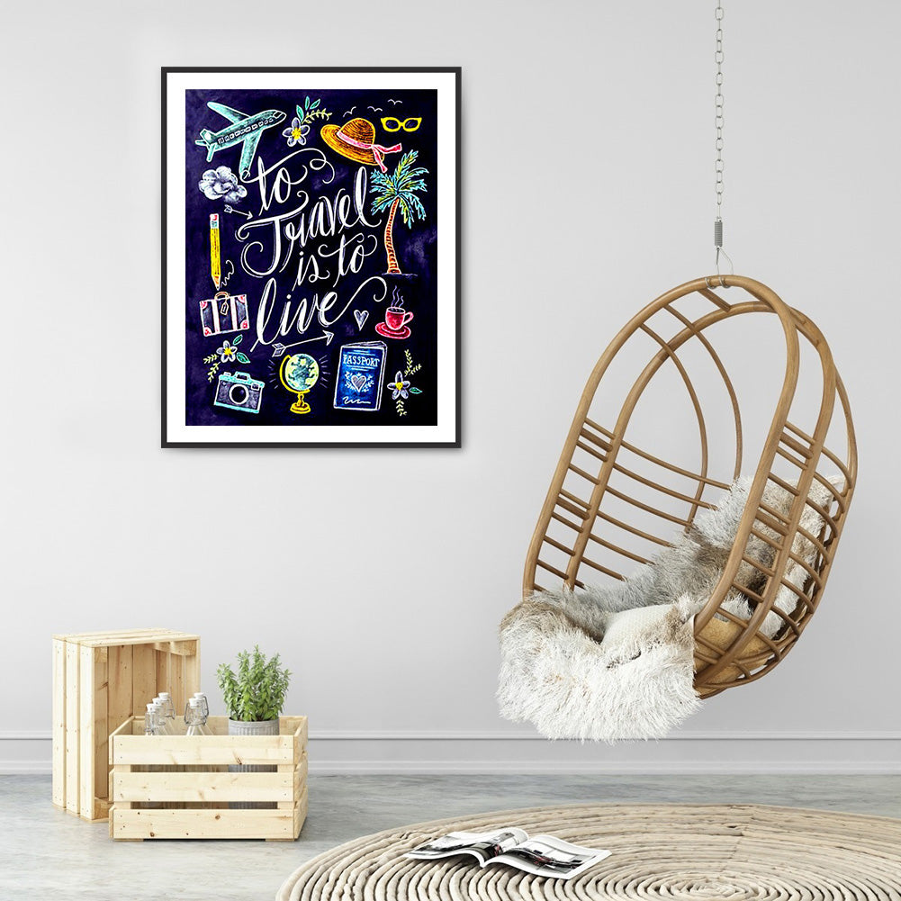Blackboard Calligraphy - Full Round Drill Diamond Painting 40*50CM