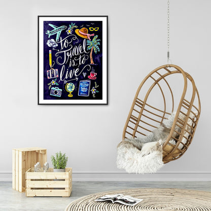 Blackboard Calligraphy - Full Round Drill Diamond Painting 40*50CM