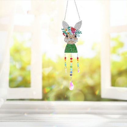 Animal DIY Diamond Painting Light Catcher Prism Hanging Crystal Wind Chime