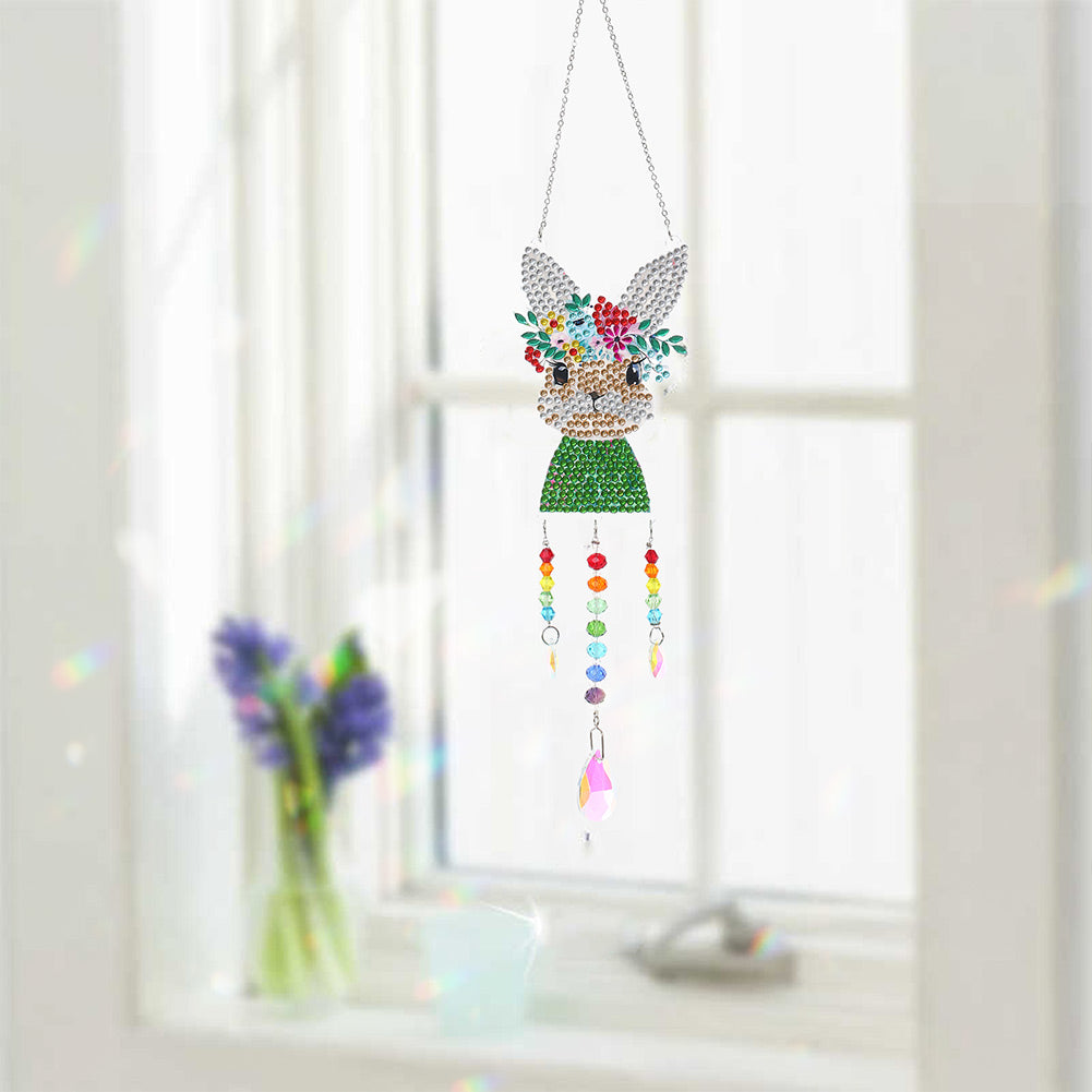 Animal DIY Diamond Painting Light Catcher Prism Hanging Crystal Wind Chime