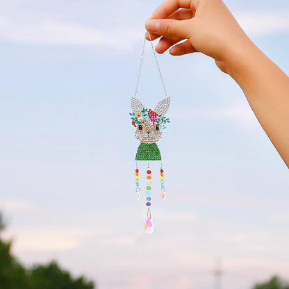 Animal DIY Diamond Painting Light Catcher Prism Hanging Crystal Wind Chime