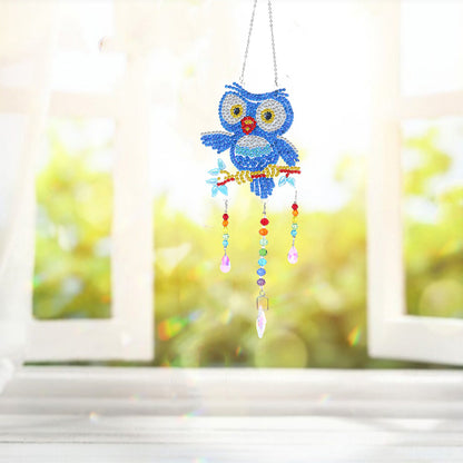 Animal DIY Diamond Painting Light Catcher Prism Hanging Crystal Wind Chime