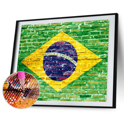 National Flag - Full Round Drill Diamond Painting 40*30CM