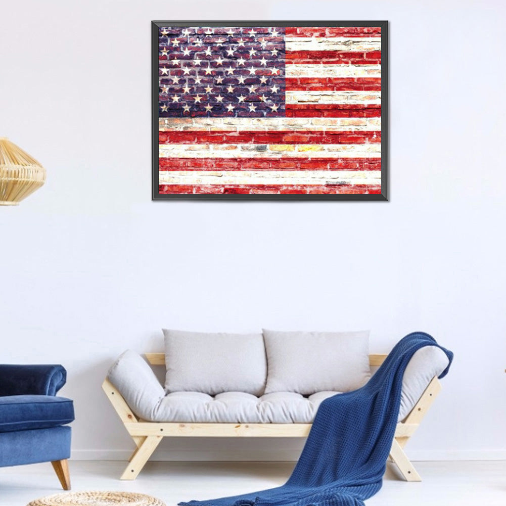 National Flag - Full Round Drill Diamond Painting 40*30CM