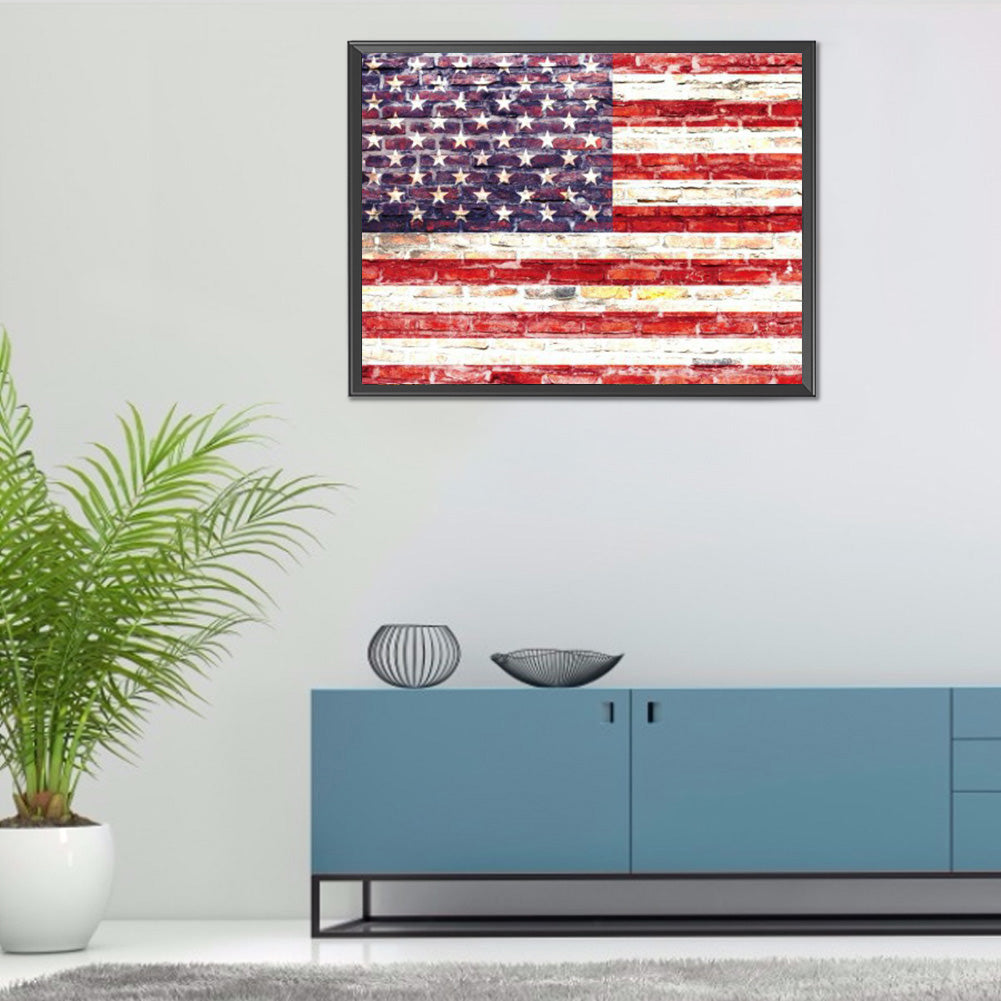 National Flag - Full Round Drill Diamond Painting 40*30CM