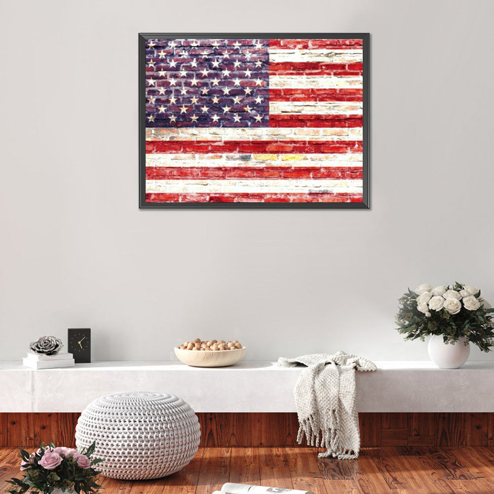 National Flag - Full Round Drill Diamond Painting 40*30CM