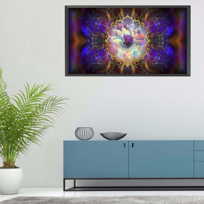 Aurora Lotus - Full Round Drill Diamond Painting 80*40CM