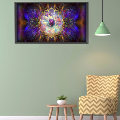 Aurora Lotus - Full Round Drill Diamond Painting 80*40CM