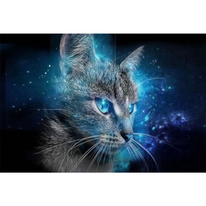 Blue Eyed Cat - 11CT Stamped Cross Stitch 60*40CM