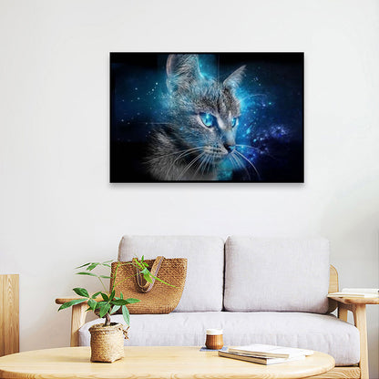 Blue Eyed Cat - 11CT Stamped Cross Stitch 60*40CM