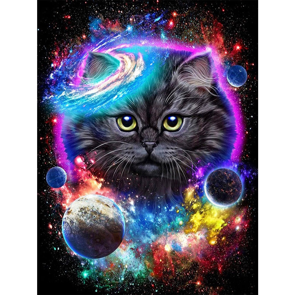 Black Cat - Full Round Drill Diamond Painting 30*40CM