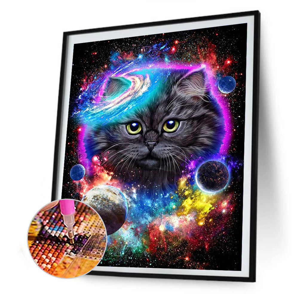 Black Cat - Full Round Drill Diamond Painting 30*40CM