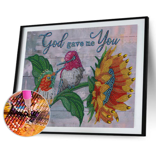 Flowers And Herbs In English - Special Shaped Drill Diamond Paiting 40*30CM