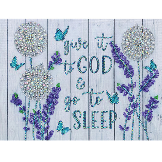 Flowers And Herbs In English - Special Shaped Drill Diamond Paiting 40*30CM