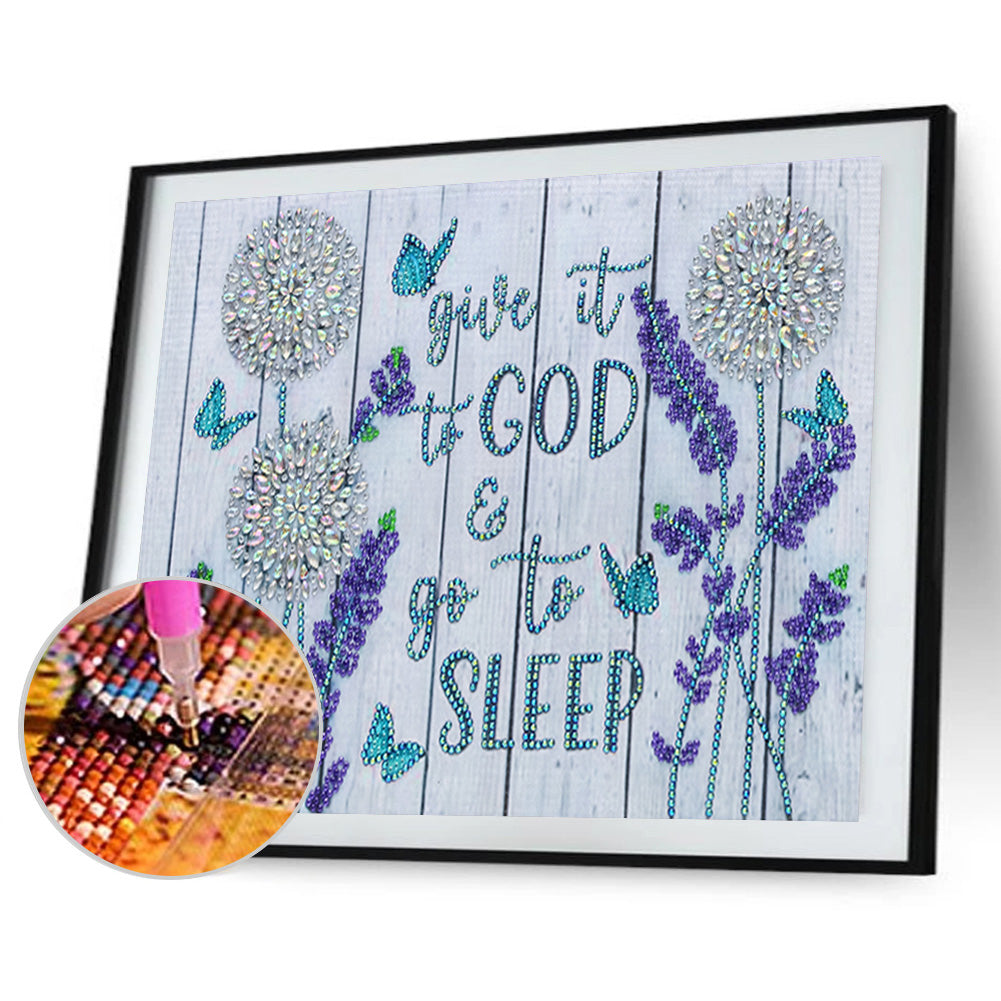 Flowers And Herbs In English - Special Shaped Drill Diamond Paiting 40*30CM