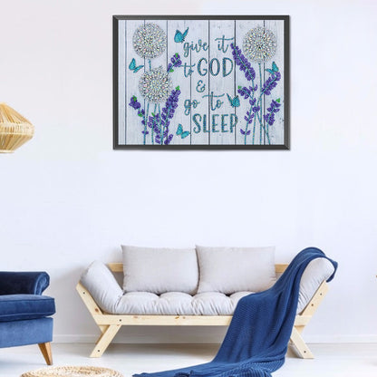 Flowers And Herbs In English - Special Shaped Drill Diamond Paiting 40*30CM