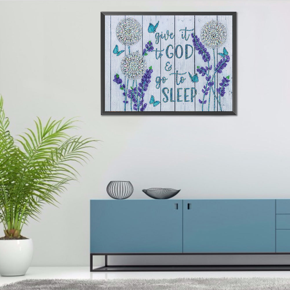 Flowers And Herbs In English - Special Shaped Drill Diamond Paiting 40*30CM