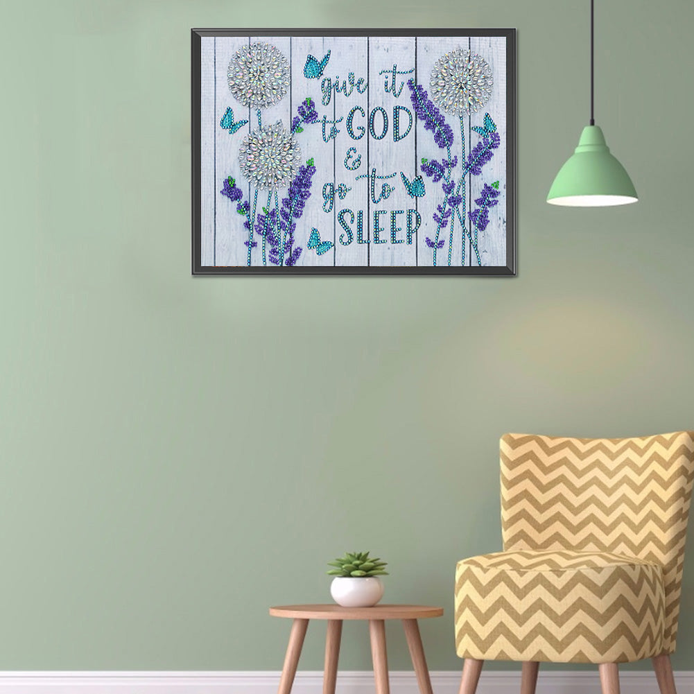 Flowers And Herbs In English - Special Shaped Drill Diamond Paiting 40*30CM