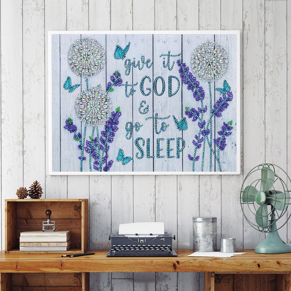 Flowers And Herbs In English - Special Shaped Drill Diamond Paiting 40*30CM