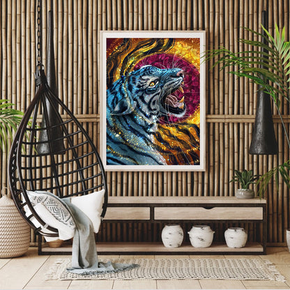 Golden Tiger - 11CT Stamped Cross Stitch 40*55CM