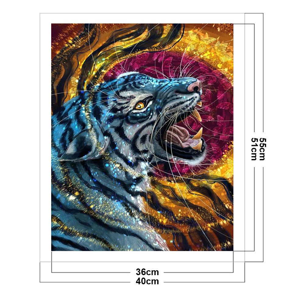 Golden Tiger - 11CT Stamped Cross Stitch 40*55CM