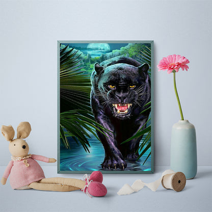 Black Panther - Full Round Drill Diamond Painting 40*60CM