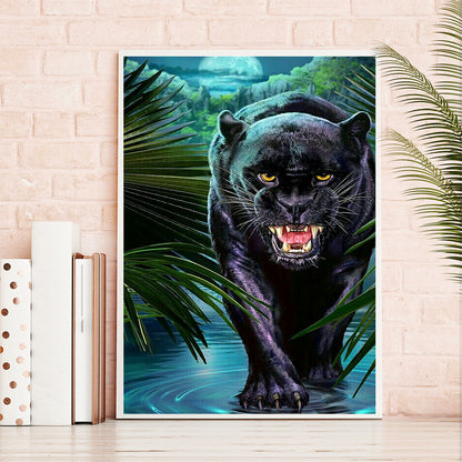 Black Panther - Full Round Drill Diamond Painting 40*60CM