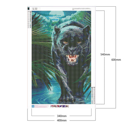 Black Panther - Full Round Drill Diamond Painting 40*60CM