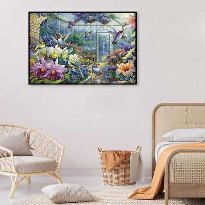 Hummingbirds And Gardens - 11CT Stamped Cross Stitch 60*45CM