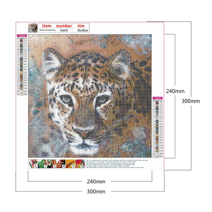 Leopard - Full Round Drill Diamond Painting 30*30CM