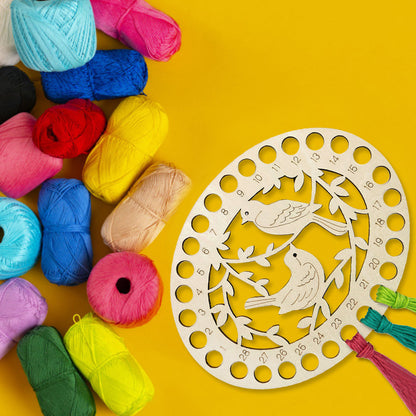 Wooden Bird Embroidery Floss Organizer Cross Stitch Thread Holder Storage