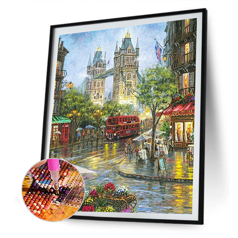 City Street View - Full Round Drill Diamond Painting 40*50CM