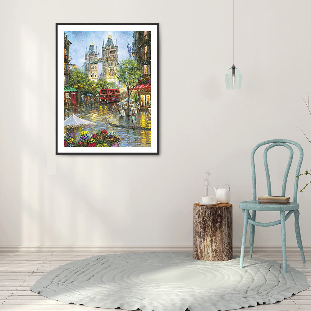 City Street View - Full Round Drill Diamond Painting 40*50CM