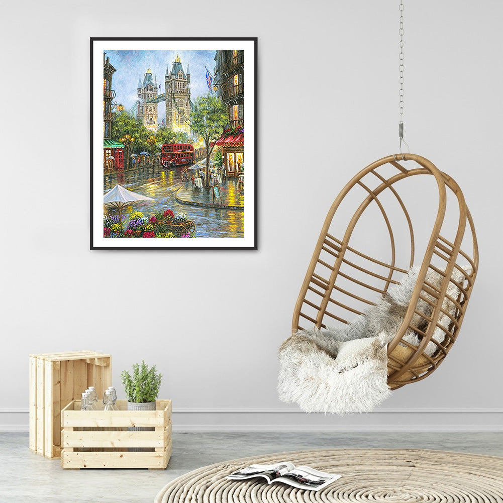 City Street View - Full Round Drill Diamond Painting 40*50CM